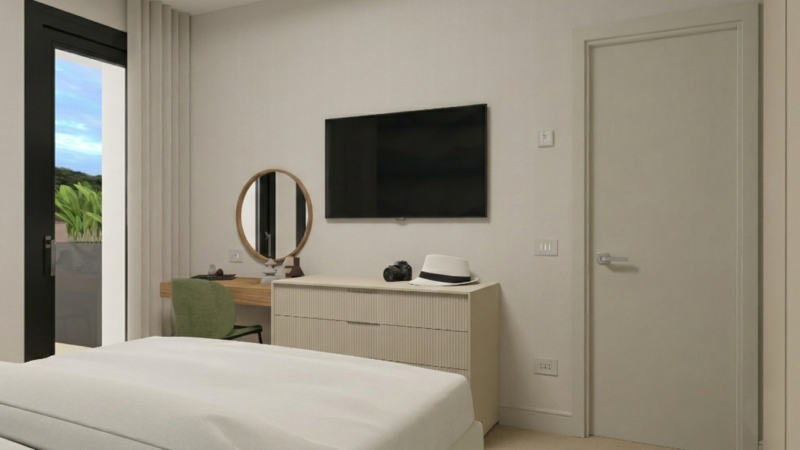 APT SORAYA SOL VERDE_MATRIMONIALE 2_serramenti neri modificata